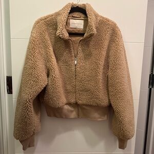 Babaton Camel Teddy Jacket